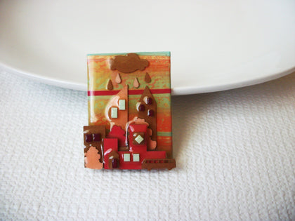 Lucinda Pins, House Pins By Lucinda, City Rainy Day Pins Brooch 113016