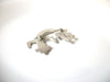 Vintage Ethnic Pewter Dancer Brooch Pin 111320
