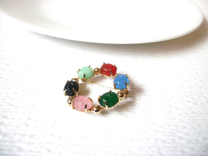 Vintage Scarab Plastic Brooch Pin 111320