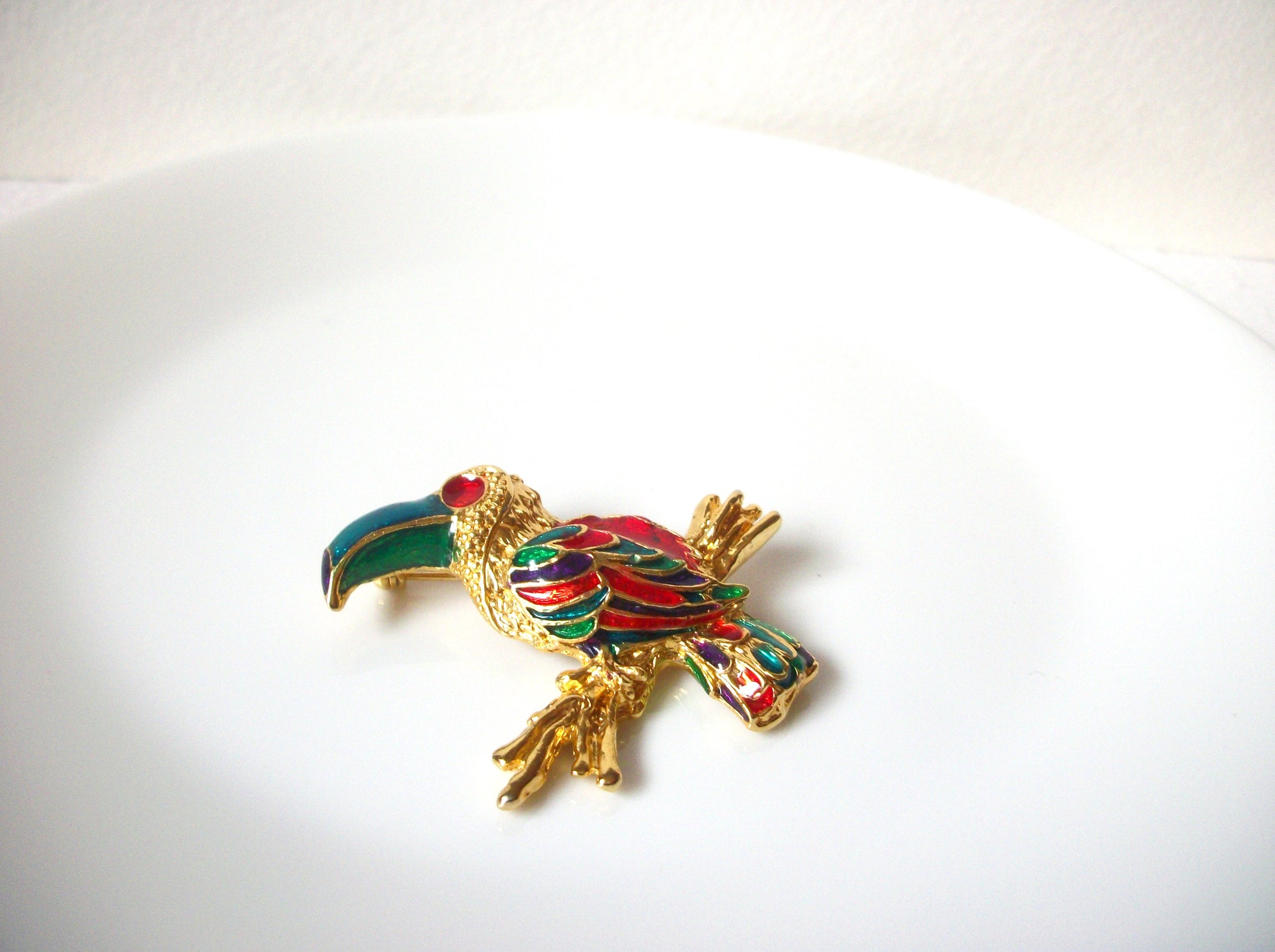 Retro Colorful Bird Brooch Pin 111320