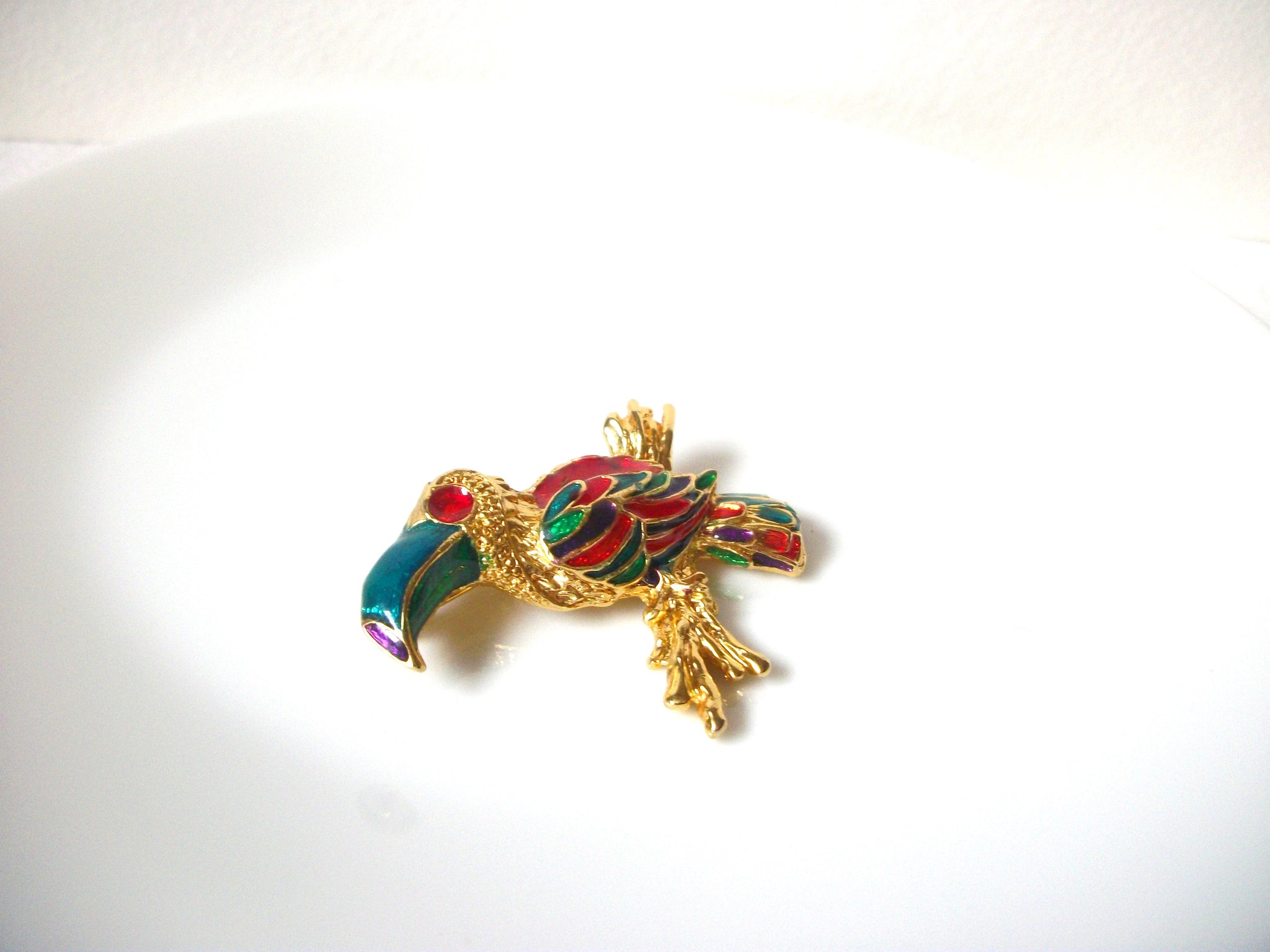 Retro Colorful Bird Brooch Pin 111320