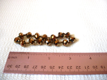 Retro Copper Tone Czech Glass Bracelet 42920