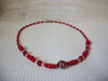 Vintage Red Glass Necklace 42920