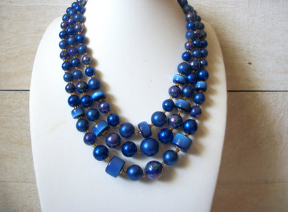 JAPAN 1940s Blue Lucite Necklace 43020