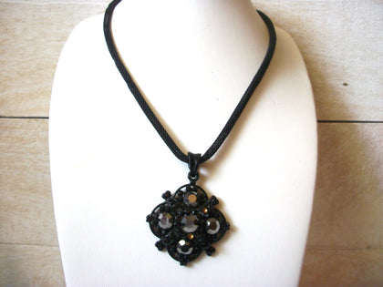 CYPRESS Black Rhinestones Necklace 43020