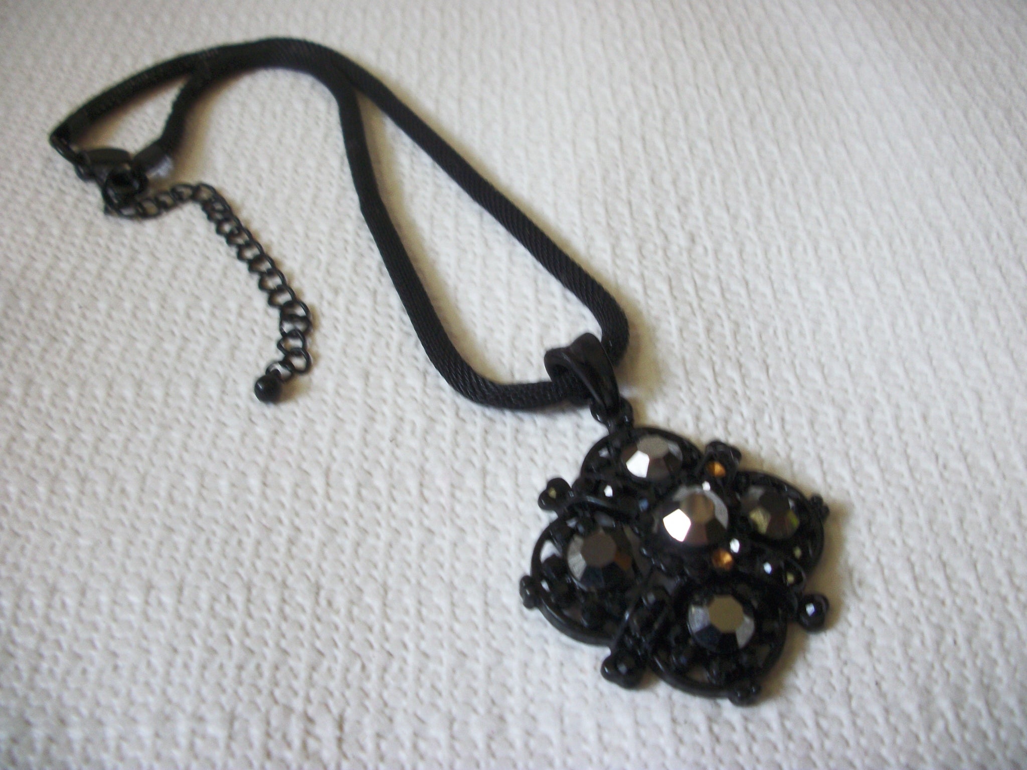CYPRESS Black Rhinestones Necklace 43020