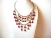 Retro Silver Cranberry Red Necklace 111420