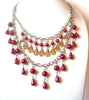 Retro Silver Cranberry Red Necklace 111420