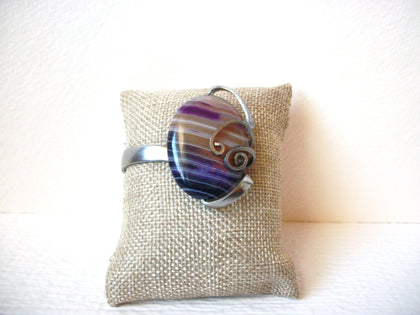 Tramontina Purple Agate Stone Vintage Cuff Bracelet 111420