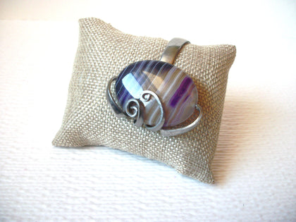 Tramontina Purple Agate Stone Vintage Cuff Bracelet 111420