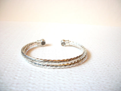 Retro Silver Toned Cuff Bangle 111320