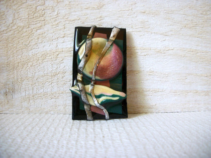 Retro Hand Made Mat Board LuciteBrooch 50120