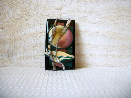 Retro Hand Made Mat Board LuciteBrooch 50120