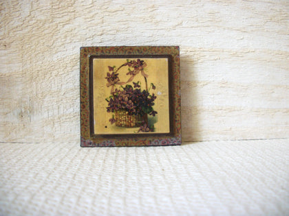 Vintage Signed 97 Mat Board Brooch 50120