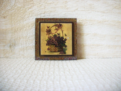 Vintage Signed 97 Mat Board Brooch 50120