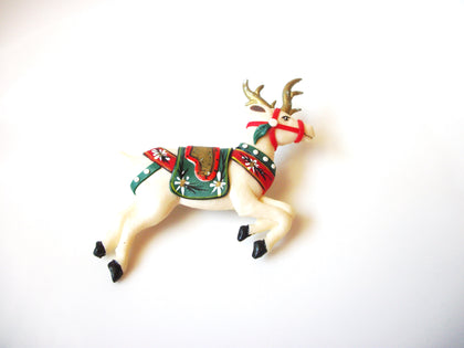 Vintage 50 Norwegian Reindeer Old Plastic Pin 41517