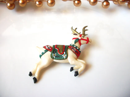 Vintage 50 Norwegian Reindeer Old Plastic Pin 41517