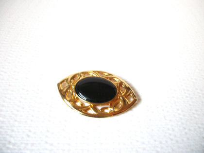 Retro Gold Black Victorian Inspired Brooch Pin 111420