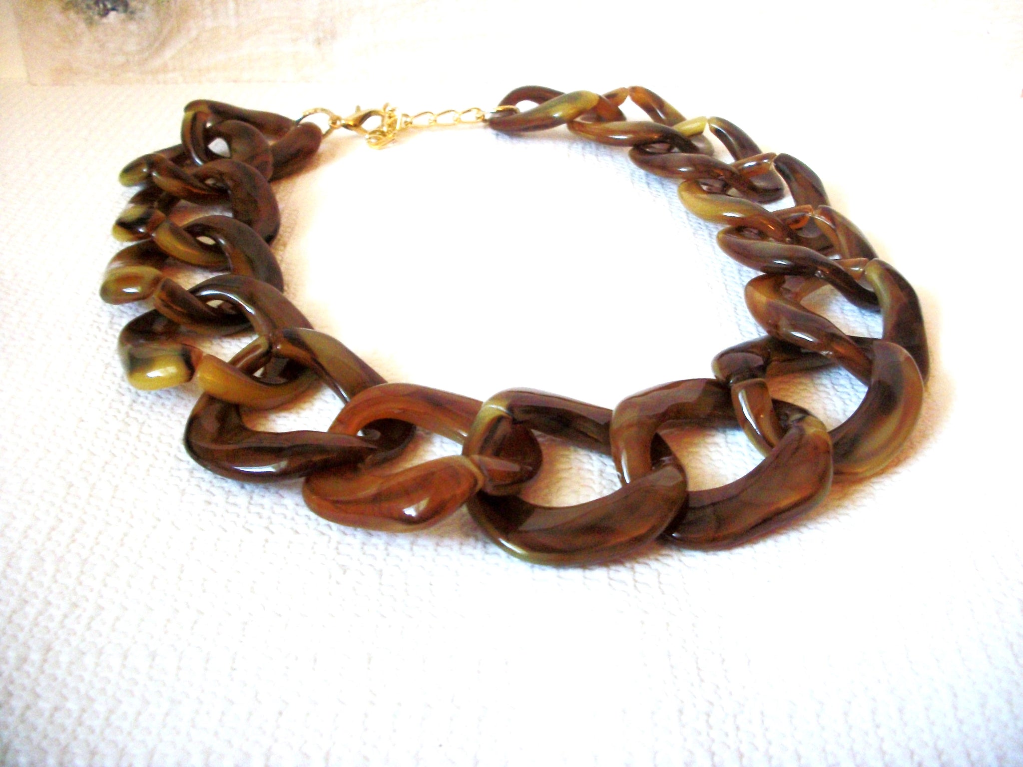 Kylie Tortoise Shell Chunky Links Necklace 41020