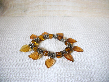 Retro Amber Silver Glass Bracelet 50120