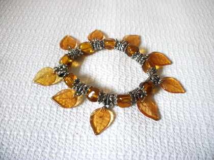 Retro Amber Silver Glass Bracelet 50120
