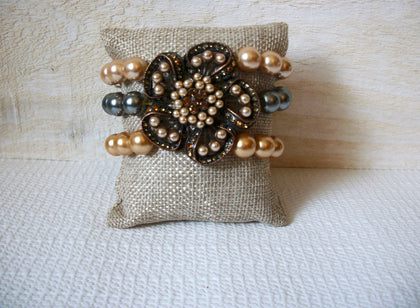 Vintage Floral Glass Beads Bracelet 50120