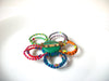 Vintage Larger Glass Beads Flower Brooch Pin 111420