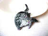 Vintage Larger Enameled Cat Brooch Pin 111420