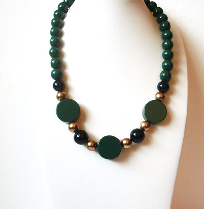Retro Gold Green Necklace 111420