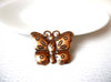 Vintage Copper Toned Butterfly Brooch Pin 111520