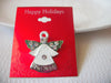 Happy Holiday Rhinestone Angel Pin 41517