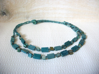 Vintage Turquoise Green Stones Necklace 50220