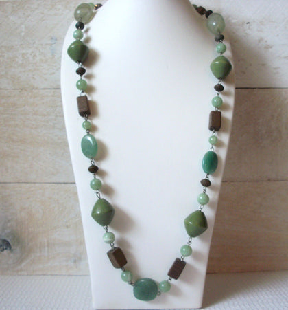Retro Adventurine Stones Necklace 50320