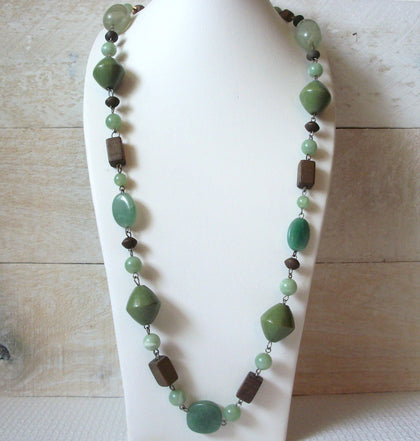 Retro Adventurine Stones Necklace 50320