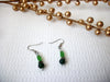 Hand Made Green Glass Earrings 71116