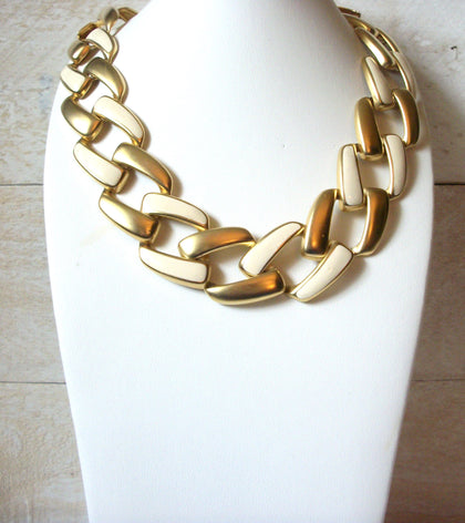 Retro Enameled Links Necklace 50320