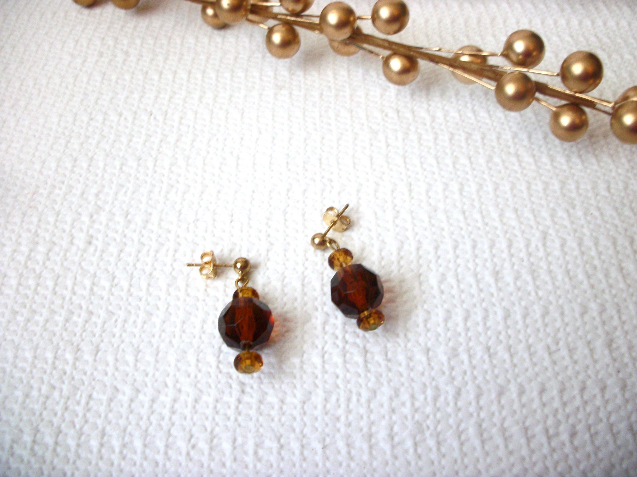 Retro Brown Dangle Earrings 71116