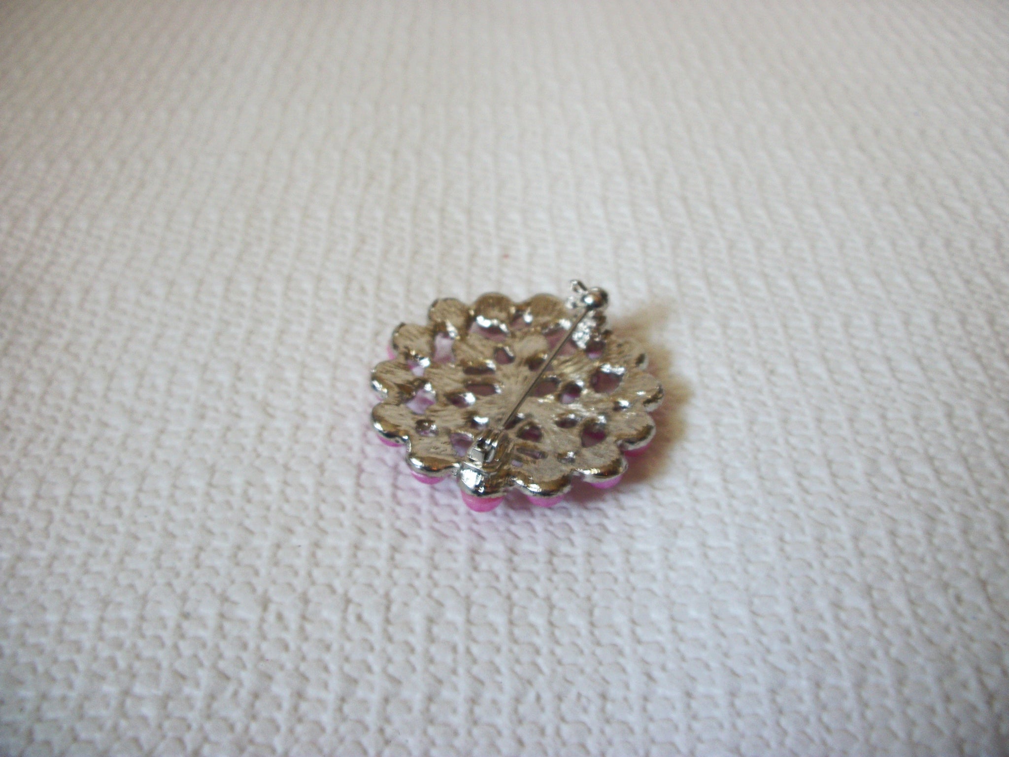 Retro Pink Bejeweled Brooch 50220