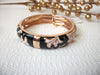 Metal Rose Gold Toned Cloisonne Floral Bangle 71116