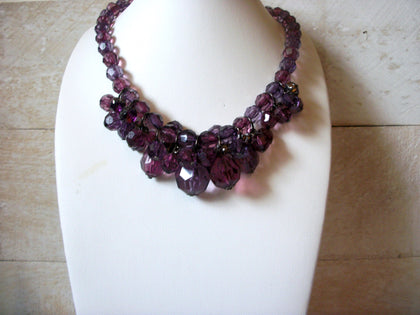 Retro Purple Cluster Necklace 50420