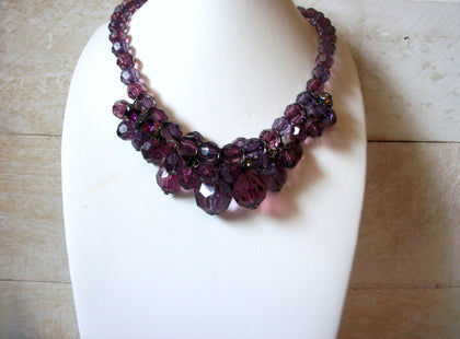 Retro Purple Cluster Necklace 50420