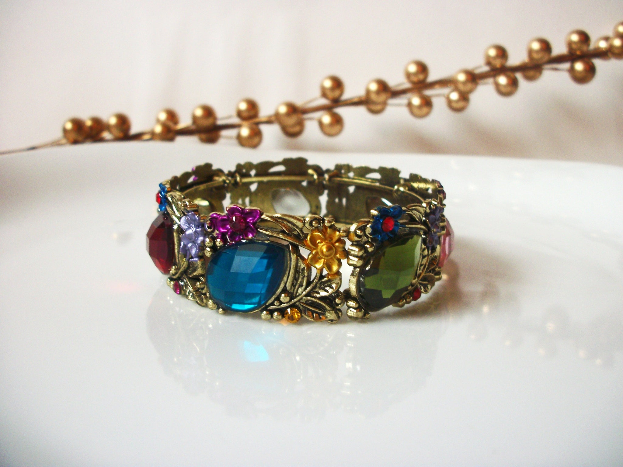 Vintage Colorful Clamp Bracelet Bangle 71116