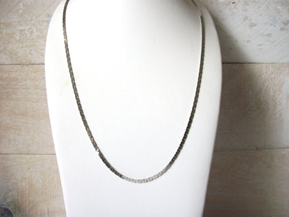Retro Thin Silver Tone Chain Necklace 50520