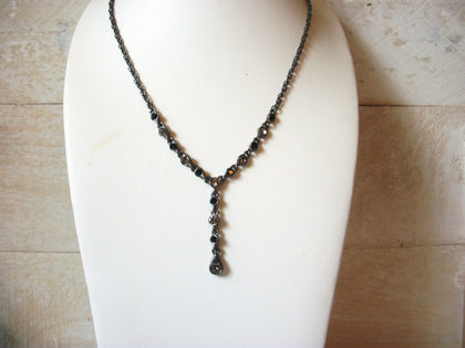 1928 Stamped Victorian Inspired Glass Necklace 50520