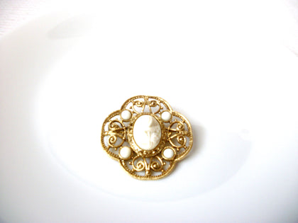 Vintage Gold Toned Floral Brooch Pin 111520