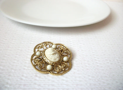 Vintage Gold Toned Floral Brooch Pin 111520