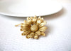 Vintage 1950s Gold Toned Flower Brooch Pin