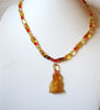 Vintage Cat Glass Necklace 50520