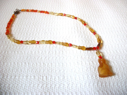 Vintage Cat Glass Necklace 50520