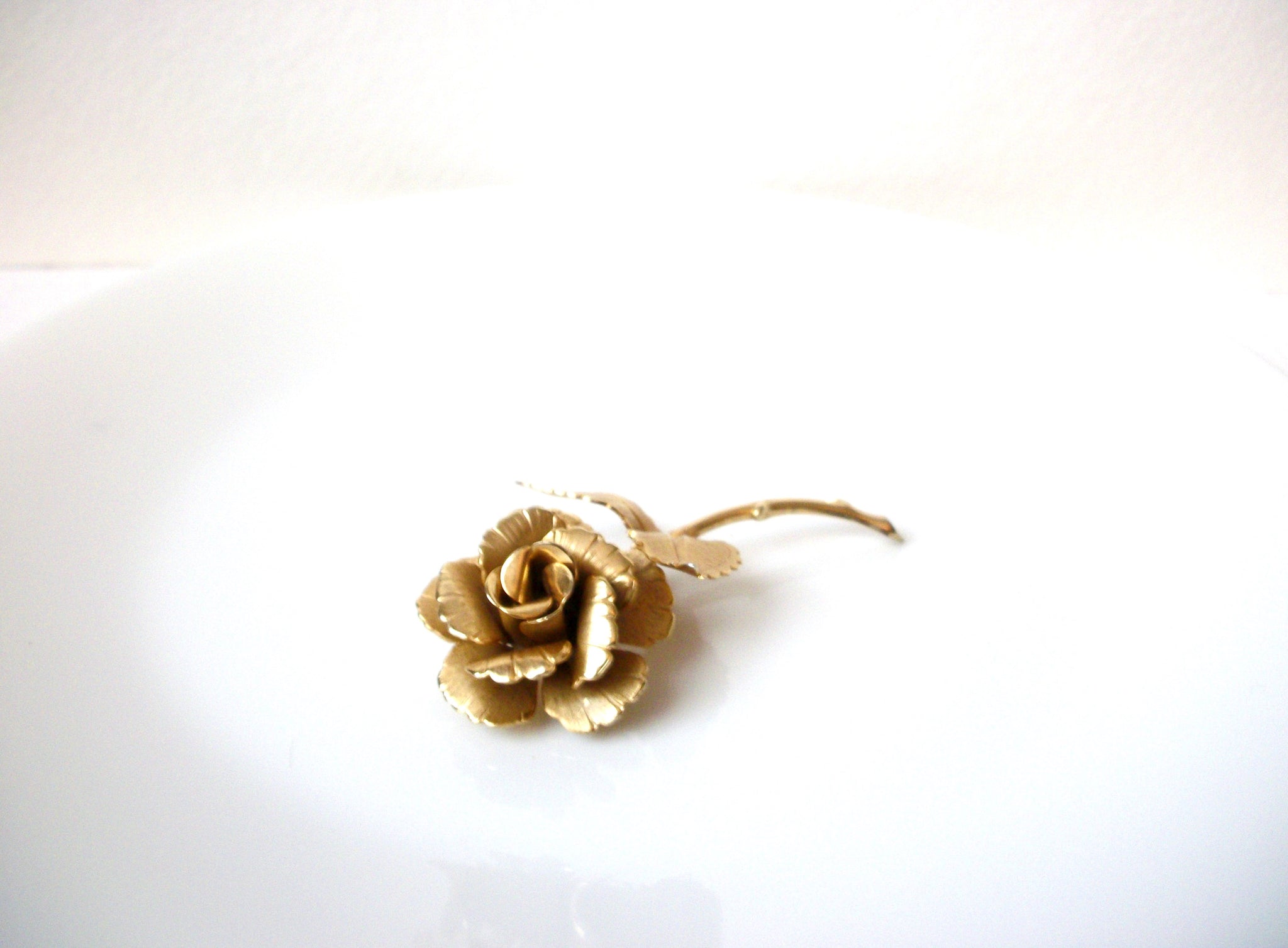 Vintage Rose Flower Brooch Pin 111520